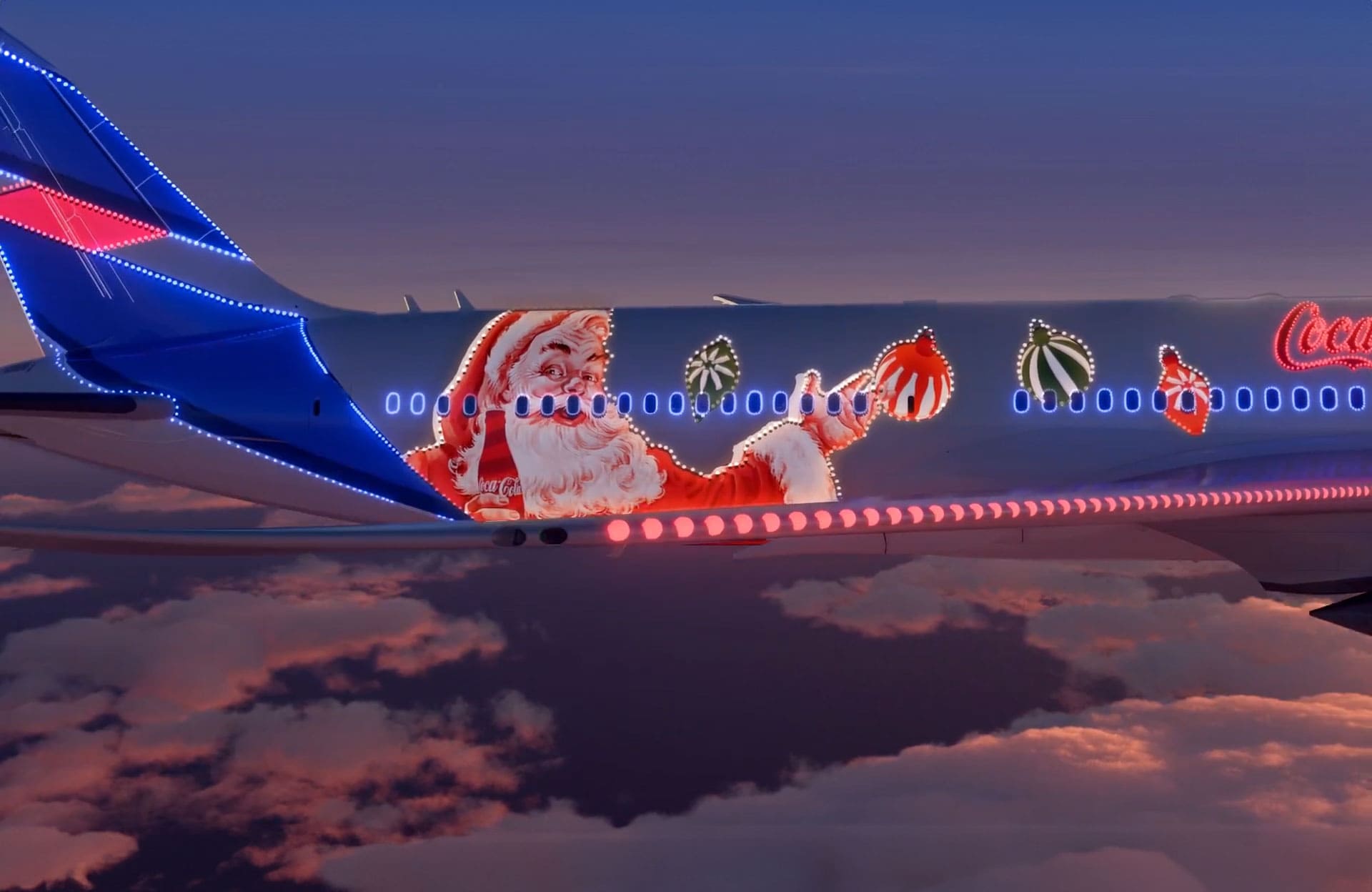 Avião LATAM e Cola-Cola