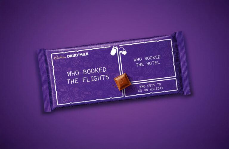 Nova embalagem da Cadbury: um convite para compartilhar