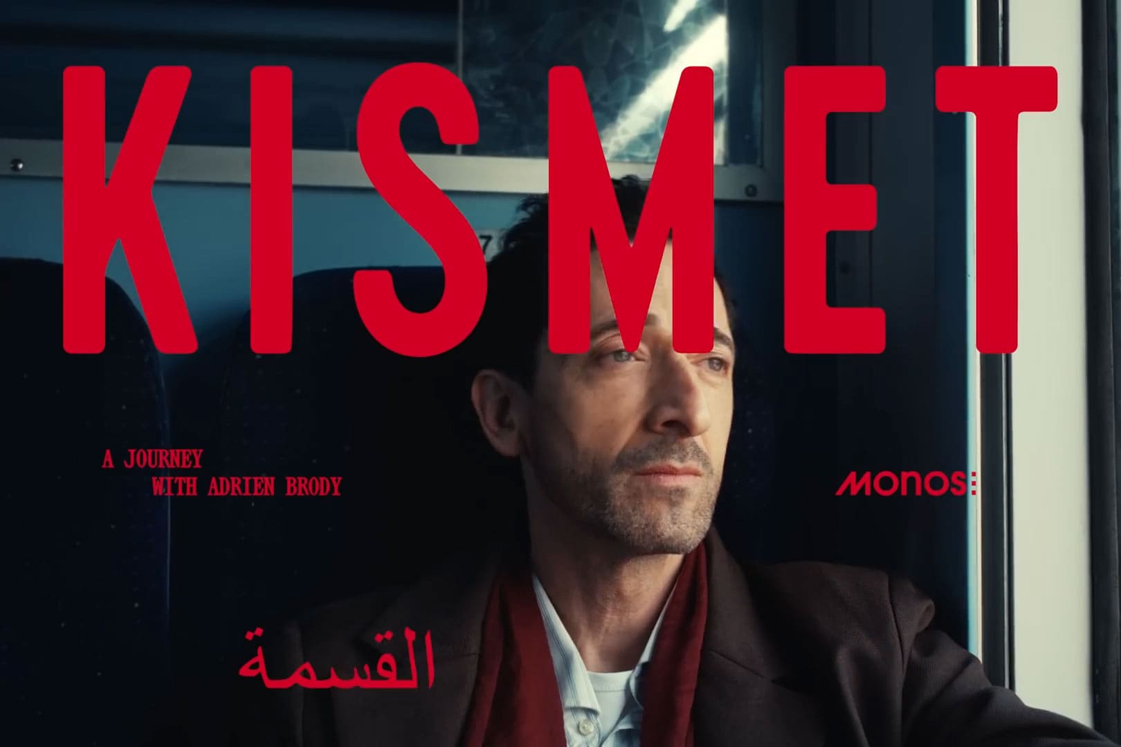 Letering KISMET - Adrien Brody estrela campanha de malas da Monos