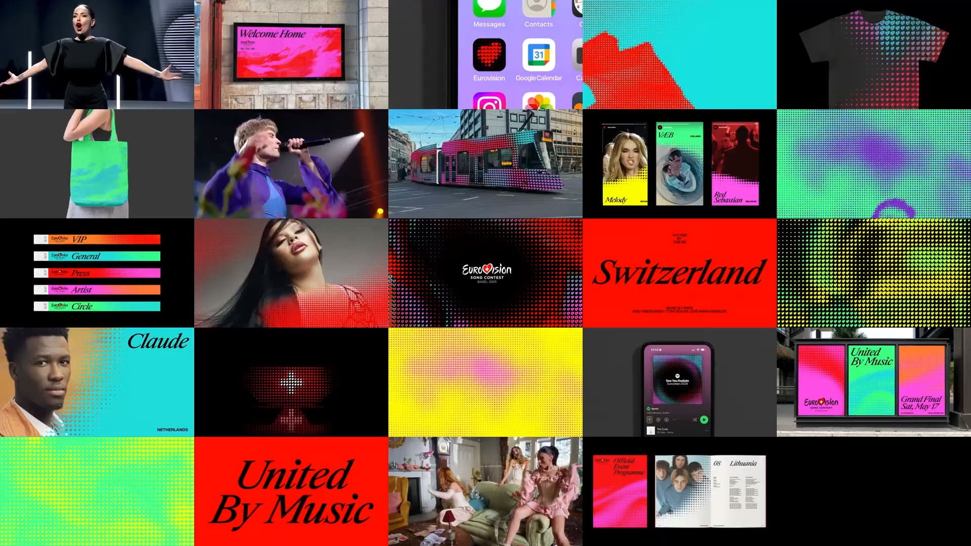 Mood do case - NOT Wieden+Kennedy cria identidade visual da Eurovision 2025