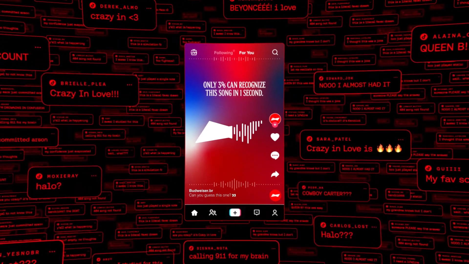 TikTok Budweiser One Second Ads