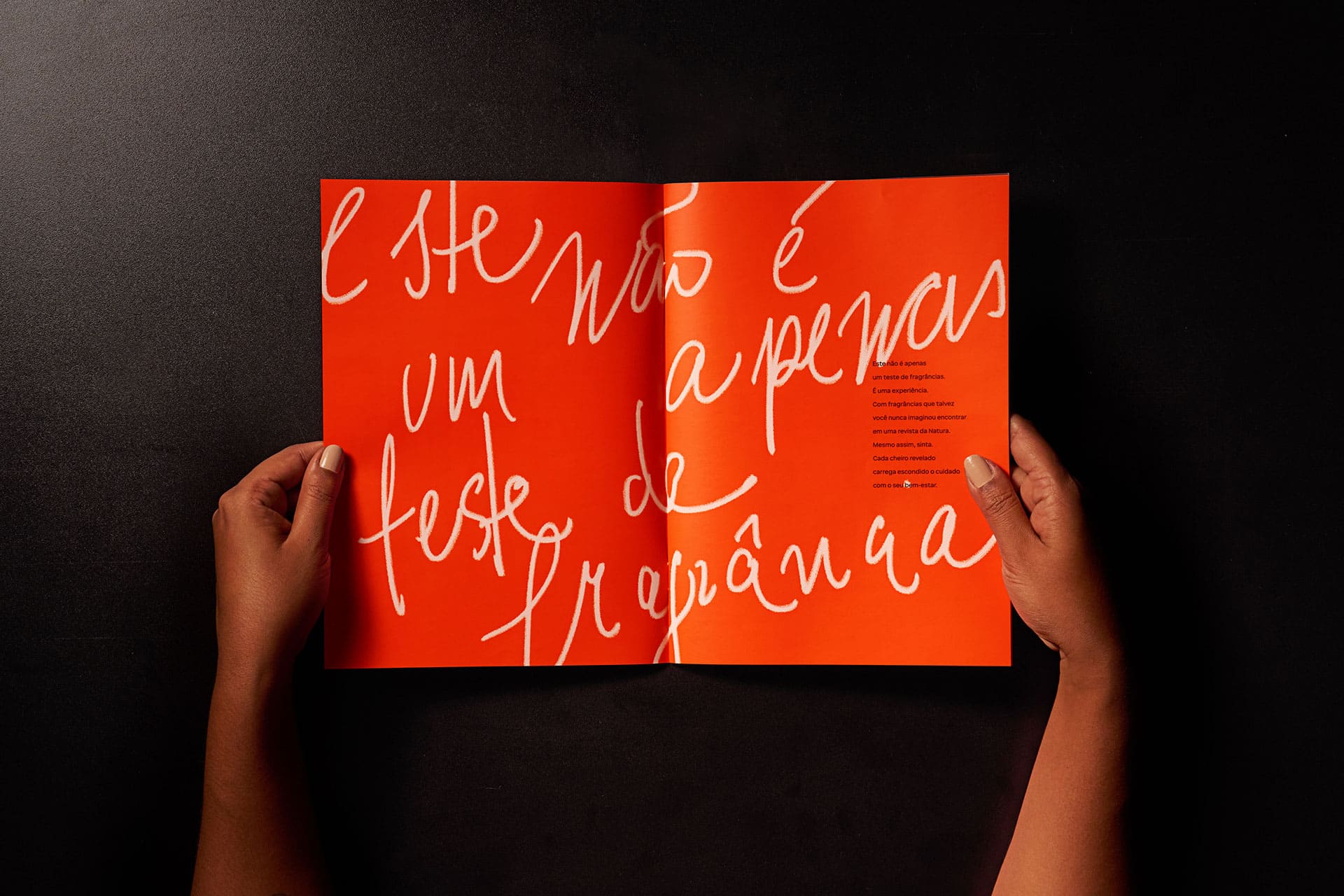 Lettering - Natura lança teste olfativo